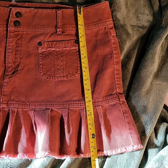 Rusty Brown Cordoroy Mini Skirt M - Picture 8 of 8